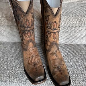 Circle G size 8.5 women’s leather Brown Western Cowboy Boots